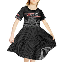 Aotearoa Toitu Te Tiriti Kid Short Sleeve Dress Stand Together! Stand Stronger! - NZ Tiki