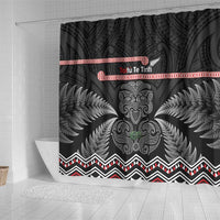 Aotearoa Toitu Te Tiriti Shower Curtain Stand Together! Stand Stronger! - NZ Tiki