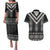 Black Taniko Aotearoa Couples Matching Puletasi and Hawaiian Shirt Niho Taniwha Mix Poutama LT14
