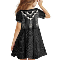 Black Taniko Aotearoa Family Matching Summer Maxi Dress and Hawaiian Shirt Niho Taniwha Mix Poutama LT14 - Polynesian Pride