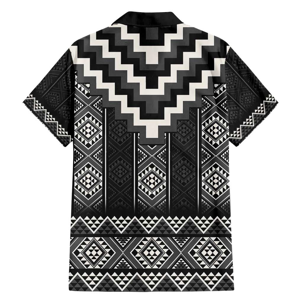 Black Taniko Aotearoa Family Matching Summer Maxi Dress and Hawaiian Shirt Niho Taniwha Mix Poutama LT14 - Polynesian Pride