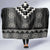Black Taniko Aotearoa Hooded Blanket Niho Taniwha Mix Poutama LT14