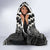 Black Taniko Aotearoa Hooded Blanket Niho Taniwha Mix Poutama LT14