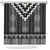 Black Taniko Aotearoa Shower Curtain Niho Taniwha Mix Poutama LT14