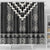 Black Taniko Aotearoa Shower Curtain Niho Taniwha Mix Poutama LT14