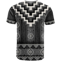 Black Taniko Aotearoa T Shirt Niho Taniwha Mix Poutama LT14