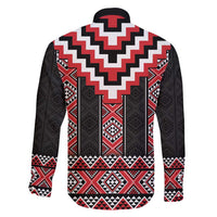 Red Taniko Aotearoa Family Matching Summer Maxi Dress and Hawaiian Shirt Niho Taniwha Mix Poutama LT14 - Polynesian Pride