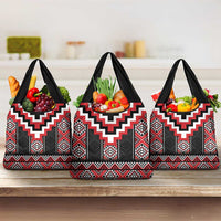 Red Taniko Aotearoa Grocery Bag Niho Taniwha Mix Poutama
