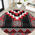 Red Taniko Aotearoa Round Carpet Niho Taniwha Mix Poutama LT14