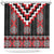 Red Taniko Aotearoa Shower Curtain Niho Taniwha Mix Poutama LT14