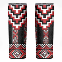 Red Taniko Aotearoa Skinny Tumbler Niho Taniwha Mix Poutama LT14
