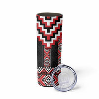Red Taniko Aotearoa Skinny Tumbler Niho Taniwha Mix Poutama LT14