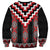 Red Taniko Aotearoa Sweatshirt Niho Taniwha Mix Poutama LT14