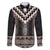 Brown Taniko Aotearoa Family Matching Puletasi and Hawaiian Shirt Niho Taniwha Mix Poutama LT14