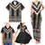 Brown Taniko Aotearoa Family Matching Tank Maxi Dress and Hawaiian Shirt Niho Taniwha Mix Poutama LT14