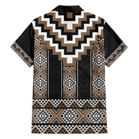 Brown Taniko Aotearoa Hawaiian Shirt Niho Taniwha Mix Poutama LT14