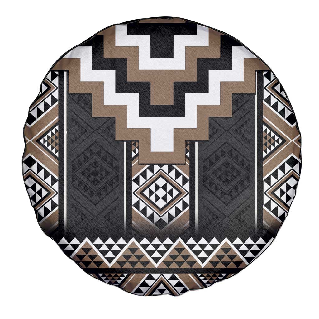 Brown Taniko Aotearoa Spare Tire Cover Niho Taniwha Mix Poutama LT14