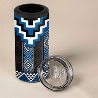 Blue Taniko Aotearoa 4 in 1 Can Cooler Tumbler Niho Taniwha Mix Poutama LT14
