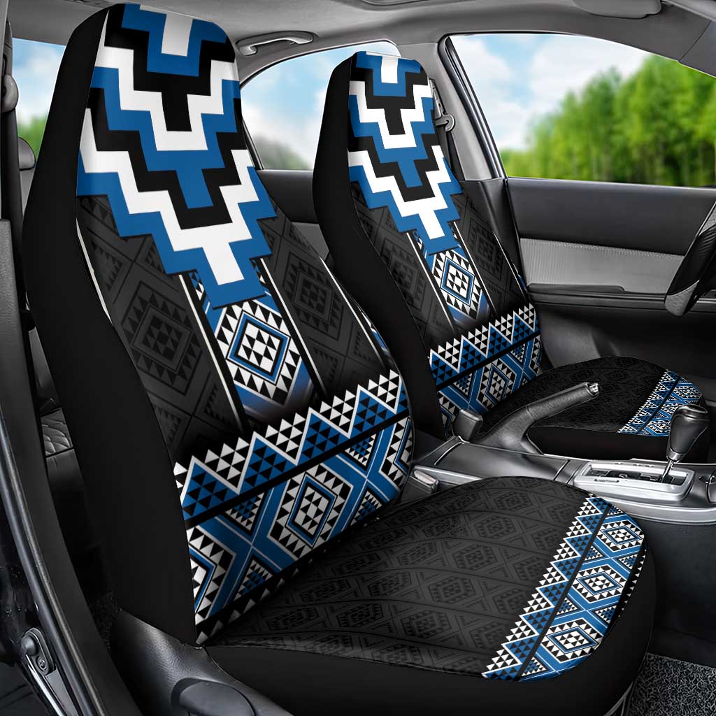 Blue Taniko Aotearoa Car Seat Cover Niho Taniwha Mix Poutama LT14