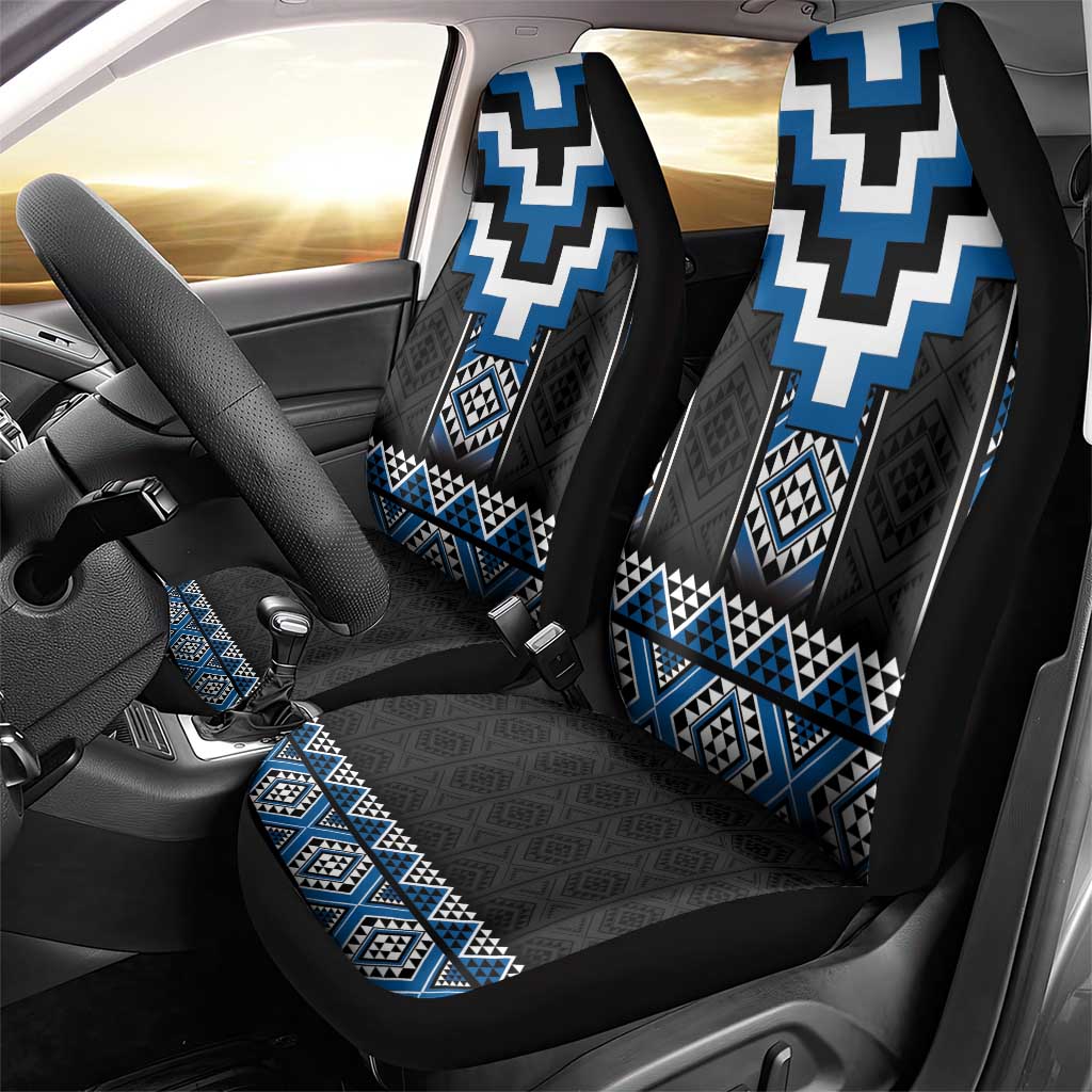 Blue Taniko Aotearoa Car Seat Cover Niho Taniwha Mix Poutama LT14