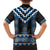 Blue Taniko Aotearoa Family Matching Summer Maxi Dress and Hawaiian Shirt Niho Taniwha Mix Poutama LT14