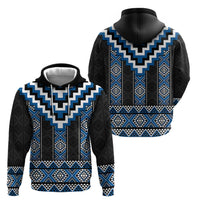 Blue Taniko Aotearoa Hoodie Niho Taniwha Mix Poutama LT14