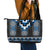 Blue Taniko Aotearoa Leather Tote Bag Niho Taniwha Mix Poutama LT14