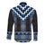 Blue Taniko Aotearoa Long Sleeve Button Shirt Niho Taniwha Mix Poutama LT14