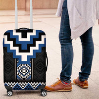 Blue Taniko Aotearoa Luggage Cover Niho Taniwha Mix Poutama LT14