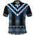 Blue Taniko Aotearoa Polo Shirt Niho Taniwha Mix Poutama LT14