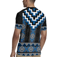 Blue Taniko Aotearoa Rugby Jersey Niho Taniwha Mix Poutama LT14