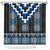 Blue Taniko Aotearoa Shower Curtain Niho Taniwha Mix Poutama LT14