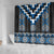 Blue Taniko Aotearoa Shower Curtain Niho Taniwha Mix Poutama LT14