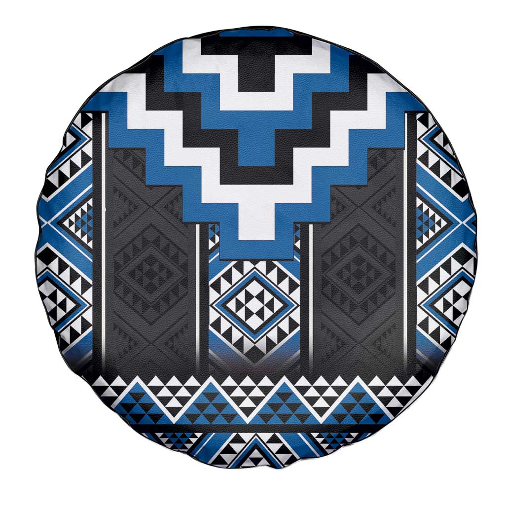 Blue Taniko Aotearoa Spare Tire Cover Niho Taniwha Mix Poutama LT14