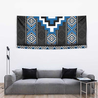 Blue Taniko Aotearoa Tapestry Niho Taniwha Mix Poutama LT14