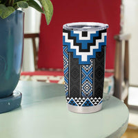 Blue Taniko Aotearoa Tumbler Cup Niho Taniwha Mix Poutama LT14
