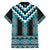 Turquoise Taniko Pattern Aotearoa Hawaiian Shirt Niho Taniwha Mix Poutama LT14