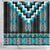 Turquoise Taniko Pattern Aotearoa Shower Curtain Niho Taniwha Mix Poutama