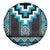 Turquoise Taniko Pattern Aotearoa Spare Tire Cover Niho Taniwha Mix Poutama