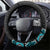 Turquoise Taniko Pattern Aotearoa Steering Wheel Cover Niho Taniwha Mix Poutama
