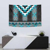 Turquoise Taniko Pattern Aotearoa Tapestry Niho Taniwha Mix Poutama
