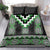 Green Taniko Pattern Aotearoa Bedding Set Niho Taniwha Mix Poutama