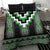 Green Taniko Pattern Aotearoa Bedding Set Niho Taniwha Mix Poutama