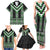 Green Taniko Pattern Aotearoa Family Matching Tank Maxi Dress and Hawaiian Shirt Niho Taniwha Mix Poutama LT14