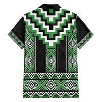 Green Taniko Pattern Aotearoa Hawaiian Shirt Niho Taniwha Mix Poutama LT14