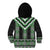 Green Taniko Pattern Aotearoa Kid Hoodie Niho Taniwha Mix Poutama LT14