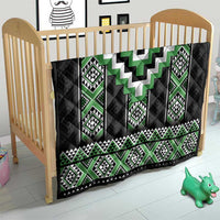 Green Taniko Pattern Aotearoa Quilt Niho Taniwha Mix Poutama