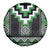 Green Taniko Pattern Aotearoa Spare Tire Cover Niho Taniwha Mix Poutama