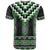 Green Taniko Pattern Aotearoa T Shirt Niho Taniwha Mix Poutama LT14