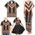 Orange Taniko Pattern Aotearoa Family Matching Tank Maxi Dress and Hawaiian Shirt Niho Taniwha Mix Poutama LT14